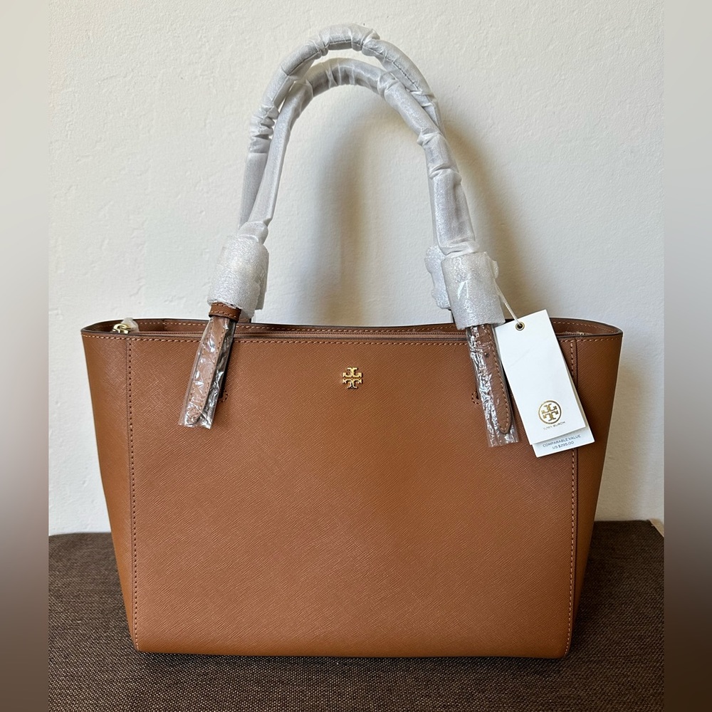 Tory Burch Emerson Small Buckle Tote - Brown